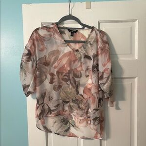 Jules & Leopold Floral Blouse - Pink and Green